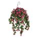 House of Hampton® Faux Bougainvillea Trailing Hanging Flowering Plant in Suspended Planter Metal | 40 H x 18 W x 18 D in | Wayfair