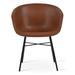 sohoConcept Tribeca Ana Faux Leather Solid Back Side Chair Faux Leather/Upholstered in Gray/Black | 29.5 H x 23.5 W x 18.5 D in | Wayfair