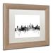 Trademark Fine Art Bristol England Skyline B&W by Michael Tompsett - Picture Frame Graphic Art on Canvas in Black/White | Wayfair MT1039-B1114MF