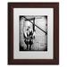 Trademark Fine Art 'French Street Art' Framed Photographic Print on Canvas in Black/White | 14 H x 11 W x 0.5 D in | Wayfair PH0234-W1114MF