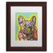 Trademark Fine Art 'French Bulldog III' Framed Painting Print on Canvas Canvas, Wood | 14" H x 11" W x 0.5" D | Wayfair ALI1399-W1114MF