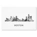 Trademark Fine Art 'Boston Mas Skyline WB-BW' Graphic Art Print on Wrapped Canvas Canvas | 12 H x 19 W x 2 D in | Wayfair MW0422-C1219GG