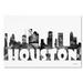 Trademark Fine Art 'Houston Texas Skyline BG-2' Graphic Art on Wrapped Canvas Canvas | 12 H x 19 W x 2 D in | Wayfair MW0331-C1219GG