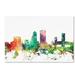 Trademark Fine Art 'Jacksonville Florida Skyline SP' Graphic Art on Wrapped Canvas Canvas | 12 H x 19 W x 2 D in | Wayfair MW0524-C1219GG