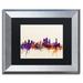 Trademark Fine Art Brisbane A Skyline Framed Graphic Art Canvas | 11 H x 14 W x 0.5 D in | Wayfair MT0976-S1114MF