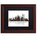 Trademark Fine Art 'New York New York Skyline' Framed Graphic Art on Canvas Canvas, Wood | 11 H x 14 W x 0.5 D in | Wayfair MW0024-W1114BMF