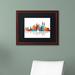 Trademark Fine Art New York New York Skyline II by Marlene Watson Framed Graphic Art Canvas, Wood | 11 H x 14 W x 0.5 D in | Wayfair