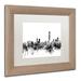 Trademark Fine Art Hong Kong Skyline BW Framed Graphic Art Canvas in Black/White | 0.5 D in | Wayfair MT1025-B1114MF