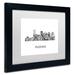 Trademark Fine Art "Phoenix Arizona Skyline WB-BW" by Marlene Watson Framed Graphic Art Canvas, Wood in Black/White | 11 H x 14 W x 0.5 D in | Wayfair