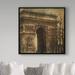 Trademark Fine Art Arc De Triomphe by John W. Golden - Wrapped Canvas Graphic Art Print Canvas in Brown/Green | 14 H x 14 W x 2 D in | Wayfair