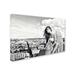 Trademark Fine Art 'Angel' Photographic Print on Wrapped Canvas in Black/White | 12 H x 19 W x 2 D in | Wayfair 1X03141-C1219GG
