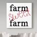 Trademark Fine Art 'Farm Sweet' Textual Art on Wrapped Canvas Canvas | 14 H x 14 W x 2 D in | Wayfair ALI22703-C1414GG