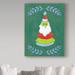 Trademark Fine Art 'Oh Santa Tree' Acrylic Painting Print on Wrapped Canvas in Blue/Green/Red | 19 H x 14 W x 2 D in | Wayfair ALI33620-C1419GG
