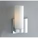 ILEX Lighting Wave 1-Light Single Wall Sconce Right Glass/Metal in Gray | 9.25 H x 6 W x 4 D in | Wayfair WAVR-WM-SH-CH-IN