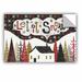 ArtWall Michael Mullan Quirky Christmas Cabin Wall Decal Canvas/Fabric in Black/Green/Red | 12 H x 18 W in | Wayfair 2mul070a1218p