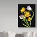 Trademark Fine Art 'Tulips 2' Graphic Art Print on Wrapped Canvas in Black/Yellow | 19 H x 14 W x 2 D in | Wayfair ALI34389-C1419GG