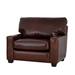 Club Chair - Hokku Designs Rambow 40" Wide Top Grain Leather Club Chair Genuine Leather in Brown | 37 H x 40 W x 40 D in | Wayfair