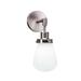 Ivy Bronx Elwell 1 - Light Dimmable Armed Sconce Glass/Metal in Gray | 12.75 H x 5 W x 7.25 D in | Wayfair IVBX6250 45093962