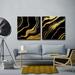 Ivy Bronx 'Gilt Mod IV/V' - 2 Piece Wrapped Canvas Graphic Art Print Set Canvas, Wood in Black | 12 H x 24 W x 1.5 D in | Wayfair IVYB1140 38354740