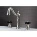 Kingston Brass Duchess Double Handle Deck Mounted Roman Tub Faucet, Ceramic in Gray | 9 H in | Wayfair KS1348PKX