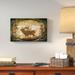 Loon Peak® 'Welcome Lodge Elk' Graphic Art Print on Wrapped Canvas in Green | 12 H x 19 W x 2 D in | Wayfair LNPK7295 39248082