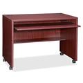 Lorell Essentials Series Desk Wood in Brown/Red | 29.5 H x 41.3 W x 23.6 D in | Wayfair LLR48085