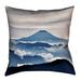 Latitude Run® 'Hashimoto A View of Mt. Fuji Indoor Pillow Cover Polyester | 16 H x 16 W x 3 D in | Wayfair LTDR8598 41376132