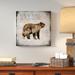 Loon Peak® 'Moose Lodge 2 - Black Bear' Graphic Art Print on Wrapped Canvas in Brown | 14 H x 14 W x 2 D in | Wayfair LNPK7332 39248230