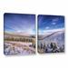 Loon Peak® Winter Lands II 2 Piece Photographic Print on Wrapped Canvas Set Canvas in Blue/Green | 18 H x 28 W x 2 D in | Wayfair LOON8581 33505515