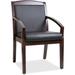 Lorell 22.25" W Leather Seat Waiting Room Chair w/ Wood Frame Wood/Leather in Gray | 35.9 H x 22.25 W x 24.4 D in | Wayfair 20015