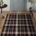 Red 63 x 0.5 in Area Rug - Willa Arlo™ Interiors Hankinson Prague Plaid Black/Area Rug Polypropylene | 63 W x 0.5 D in | Wayfair LFMF2697 42725590