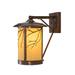 Astoria Grand Thanos 1-Light Outdoor Wall Lantern Brass/Glass/Metal in Brown | 15 H x 10 W x 13.5 D in | Wayfair 9B0DFCE0FCEA40FB99E01D4CC6B26705