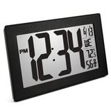 Marathon Watch Company Office Wall Clock Resin/Plastic in Gray | 6.3 H x 9.5 W x 0.8 D in | Wayfair CL030068BK-SS