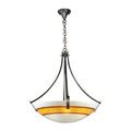 Meyda Lighting Metro Fusion 4 - Light Unique/Statement Bowl Pendant Glass, Steel in Gray | 34.5 H x 26.25 W x 26.25 D in | Wayfair 111186