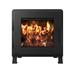 MF Fire Nova 1500 sq. ft. Direct Vent Wood Free Standing Stove in Black | 24 H x 22.5 W x 19.5 D in | Wayfair MF-002-BP01-DP01-FM02