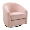 babyletto Madison Swivel Glider Polyester or Polyester Blend in Pink/Black | 31.25 H x 30.5 W x 31 D in | Wayfair M5887BPV