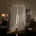 Martha Stewart Lucca Velvet Solid Max Blackout Rod Pocket Curtain Panels Polyester in White/Brown | 95 H in | Wayfair 1D20120ALE