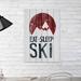 Loon Peak® Eat Sleep Ski Mountains - Textual Art Print on Wood in Black/Brown/Green | 18 H x 12 W x 1.5 D in | Wayfair