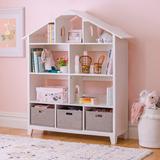 Martha Stewart kids Living & Learning Dollhouse Bookcase 57.8" H X 51.7" W Wood in White | 57.8 H x 51.7 W x 14 D in | Wayfair G76807