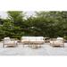 OASIQ Maro 6 Piece Teak Deep Sunbrella Seating Group w/ Cushions Wood/Natural Hardwoods/Teak in Brown/White | 24.75 H x 99.5 W x 37.5 D in | Outdoor Furniture | Wayfair