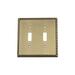 Nostalgic Warehouse Egg & Dart 2-Gang Toggle Light Switch Wall Plate in Yellow | 4.88 H x 4.88 W x 0.38 D in | Wayfair 719759