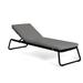 OASIQ Corail Reclining Chaise Lounge w/ Cushions Metal in Gray | 13.75 H x 27.5 W x 86.5 D in | Outdoor Furniture | Wayfair 1001110045000