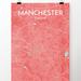 OurPoster.com 'Manchester City Map' Graphic Art Print Poster in Maritime Paper in Pink | 17 H x 11 W x 0.05 D in | Wayfair OP-MANA03EN