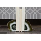 Willa Arlo™ Interiors Evelynn Non-skid Bookends Agate/Geode in Green | 4 H x 5.5 W x 2 D in | Wayfair CD65905D8ACF4C3AA4BD86E097B55559