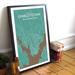 Wrought Studio™ 'Charlottetown City Map' Framed Graphic Art Print Poster in Nature Paper | 17 H x 11 W x 0.05 D in | Wayfair