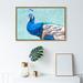 Oliver Gal Animals Bright Peacock Birds - Graphic Art on Canvas in Blue/Green/White | 10 H x 15 W x 1.5 D in | Wayfair 35312_15x10_CANV_XHD