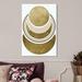 Art Remedy Abstract Lunar Scale Ivory Gold Geometric Circle - Graphic Art Print Canvas in White | 15 H x 10 W x 1.5 D in | Wayfair