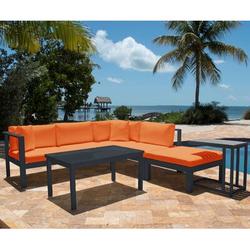 Panama Jack Outdoor Sandcastle 4 - Person Outdoor Seating Group | Wayfair PJO-2601-GRY-SET/SU-706