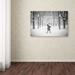 Trademark Fine Art 'Winter Campus' by Jason Shaffer Photographic Print on Wrapped Canvas in Black/White | 12 H x 19 W x 2 D in | Wayfair