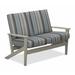 Winston Porter Chrisa Loveseat w/ Cushions Plastic/Metal in Gray | 38 H x 51.5 W x 31 D in | Outdoor Furniture | Wayfair